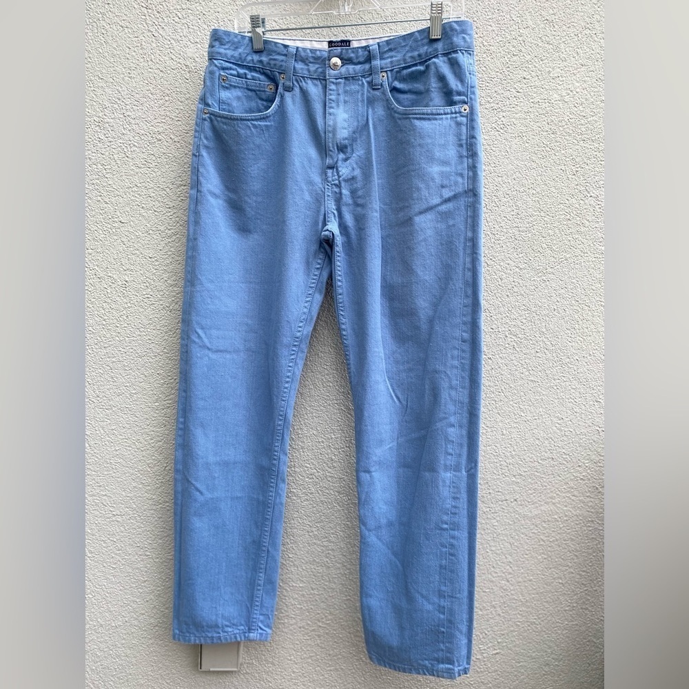 Goodale Slim Fit Men’s Tailored Denim Light Blue Cotton Dress Pants size 34